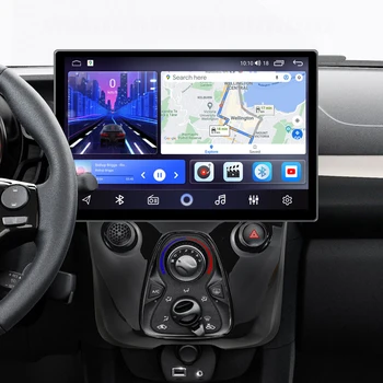 Toyota Aygo için Citroen C1 Peugeot 108 2014-2021 QLED 2K 12.5 13.1 İnç DVD Araba radyo GPS oyun Oyuncu 4G LTE DSP Multimedya