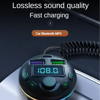 5.0 Araba Bluetooth Hızlı Şarj PD QC Hızlı Şarj Üç Bir MP3 Çalar Şarj Çakmak Çok fonksiyonlu araba şarjı