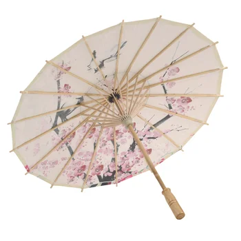 Renkli Çiçek Şemsiye Güzel Oryantal Dekor Küçük Fotoğraf Kağıdı Klasik Beyaz Süslemeleri Kadın şemsiye