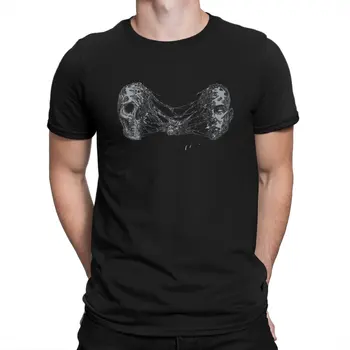 Erkekler Necromancer T Shirt Kafatası Panik Terörist %100 % Pamuklu giysiler Vintage Kısa Kollu Yuvarlak Yaka Tees Yetişkin T-Shirt