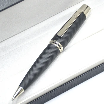 Lüks B-L Siyah ve Gümüş Metal Şerit Tükenmez Kalem Kırtasiye Ofis Okul Yazma Tükenmez Kalemler Hediye Olarak Yüksek Kalite AAA