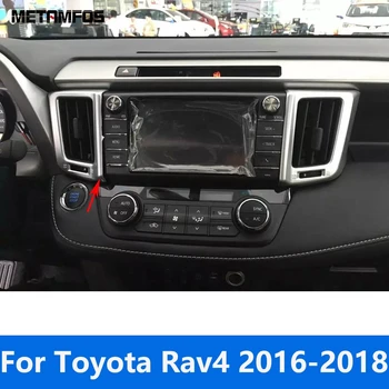 Toyota için RAV4 RAV 4 2016 2017 2018 Mat Merkezi Konsol Hava Firar Çıkışı Kapak Trim Çerçeve Çerçeve Sticker Aksesuarları Araba Styling