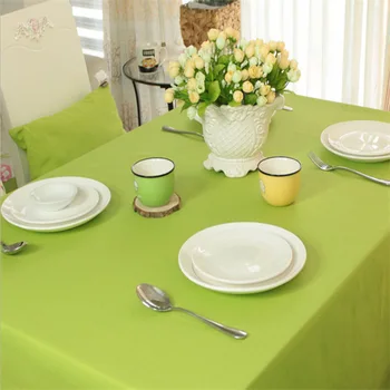 Saf ve taze yeşil kare masa masa örtüsü sözleşmeli ve çağdaş çay masası ped yuvarlak masa cloth_AN1822