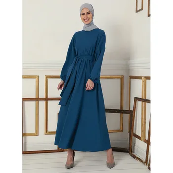 İslam uzun elbise Robe Femme Musulmane Vestidos Fas Türkiye Dubai Müslüman Etek Kaftanlar Abaya Slim Fit Elbiseler Kadınlar için 2023