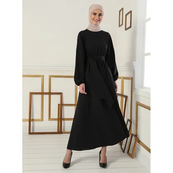İslam uzun elbise Robe Femme Musulmane Vestidos Fas Türkiye Dubai Müslüman Etek Kaftanlar Abaya Slim Fit Elbiseler Kadınlar için 2023