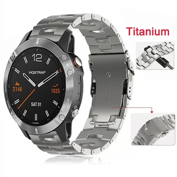 Titanyum Metal Kayış 26mm Garmin Fenix 7X 6X 5X saat kayışı İş Bilezik Smartwatch Yedek Bileklik Aksesuarları