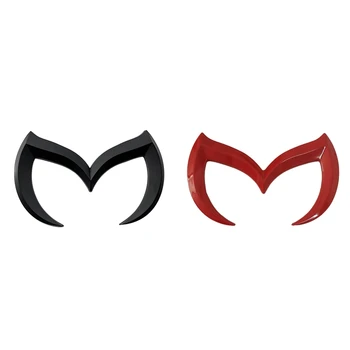 2X Siyah/Kırmızı Evil M Logo Amblem Rozet Çıkartması Mazda Tüm Model Araba Gövde Arka Bagaj çıkartma Tabela