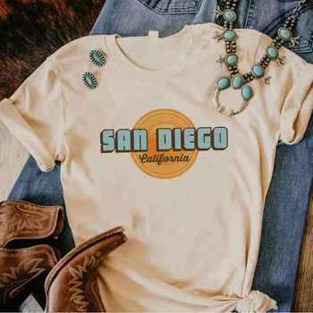 California üst kadın tasarımcı komik harajuku t-shirt kız tasarımcı kıyafetleri