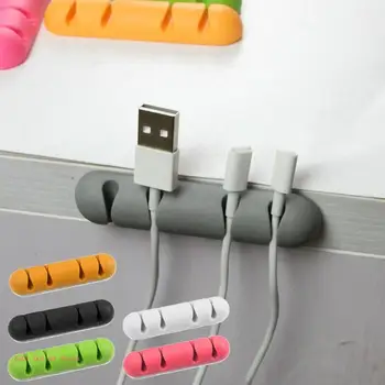 Kablo Klipsi USB kablo kelepçesi Tel Tutucu Yönetimi Ofis Masası Çok Renkli Düzenli