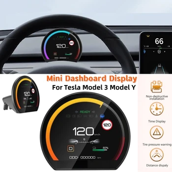 3.54 İnç Araba Mini Pano Ekran Modifiye Head Up lcd ekran Tesla Modeli 3 Model Y