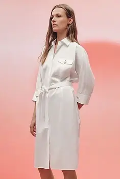 100 % Pamuk marka katı renk lüks kadın uzun gömlek
