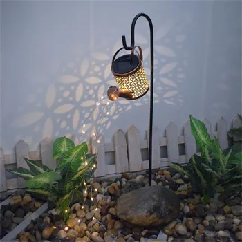 Güneş LED bahçe sulama kovası lambası ışık zinciri Peri Bahçe Dekorasyon Açık Bahçe Süsleri Yard Dekoratif Lambalar