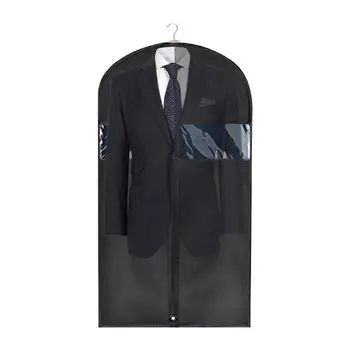 Giysi saklama çantası Ceket Çanta Dolap Depolama İçin Kalın Takım Elbise Kapağı Katlanabilir Tasarım Şeffaf Pencere Kolay Saklama Toz Geçirmez Ve