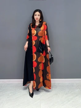 SuperAen 2023 Yaz Yeni Kore Tarzı Rahat Kısa Kollu Elbise Moda kadın uzun elbise