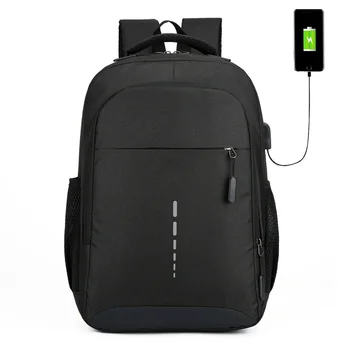 USB Şarj Su Geçirmez Sırt Çantası Erkekler Yansıtıcı Okul Çantaları 15.6 İnç Dizüstü Sırt Çantaları Ultra Hafif laptop çantası Erkekler İçin