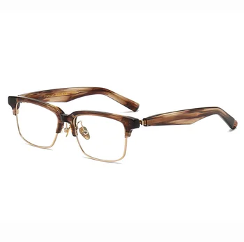Vintage El Yapımı Asetat Gözlük Çerçeve Retro Erkekler Optik Gözlük En Kaliteli Reçete Gözlük Kadınlar