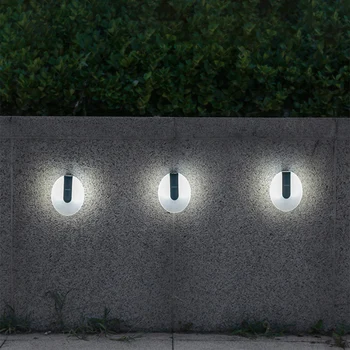 Güneş Enerjili akrilik Oval duvar Lambası Peyzaj Lambası Aydınlatma Dekor Duvar Sundurma Yard