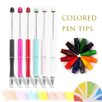 1 adet kalem + 12 Renkli Kalem İpuçları Set Dıy Boncuklu Ebedi İpuçları Kalem Çizim Hiçbir Bileme Kalemler mürekkepsiz Yazma Sürekli