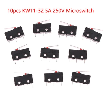 10 Adet İnceliğini Anahtarı KW11-3Z 5A 250V Mikro 3PİN Limit Anahtarı Toka Rulo Ark kolu Yapış Eylem İtme Mikro anahtarları