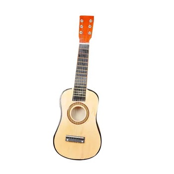 21 inç Ahşap Seyahat Hediyeler Enstrüman Bas Gitar Modeli Süs Pretend Müzik Aletleri Noel Gitar