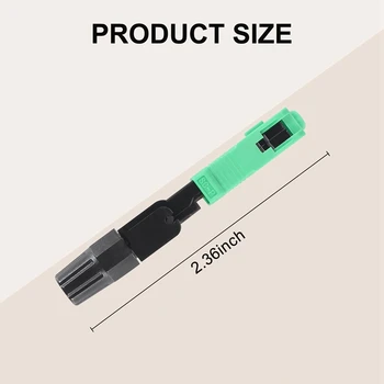 40 Adet Sc / Apc Fiber Optik Konnektör Gömülü Tek Modlu Bileşen Fiber Optik Hızlı Bağlantı-Siyah + Yeşil