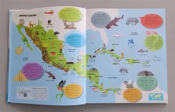 Ebeveyn Çocuk Çocuklar İspanyolca Bilgi Kitabı Coğrafya Ansiklopedisi Biliş Aydınlanma Sevimli Resim öğrenme Kitabı Yaş 5