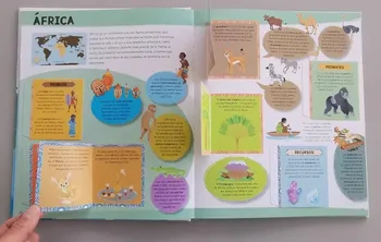 Ebeveyn Çocuk Çocuklar İspanyolca Bilgi Kitabı Coğrafya Ansiklopedisi Biliş Aydınlanma Sevimli Resim öğrenme Kitabı Yaş 5