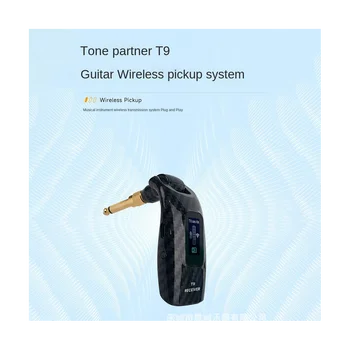 T9 Gitar Karbon Fiber 5.8 G Kablosuz Sistemi Verici Alıcı Dahili Şarj Edilebilir Kablosuz Gitar Verici