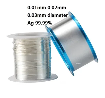 0.01 mm 0.02 mm 0.03 mm Ag 99.99 % gümüş Filament Tel Ag SilverwireCAS gümüş ipek filamentli Gümüş Hattı gümüş iplik Metalik