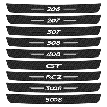 1 Adet Araba Gövde Tampon Koruyucu Şeritler Kapı Eşiği Eşik Sticker Peugeot 206 207 307 308 408 GT RCZ 5008 3008 Aksesuarları