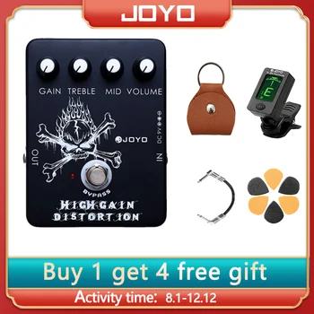 Joyo JF-04 Yüksek Kazanç Bozulma Gitar Efekt Pedal ac/dc Crunch Ağır Metal İçin Gerçek Bypass Etkisi Gitar Aksesuarları