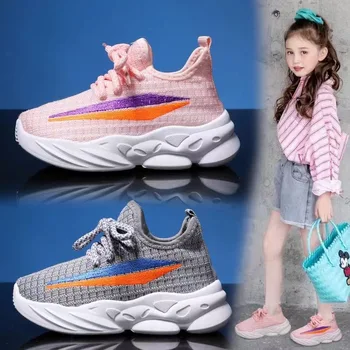 Yeni çocuk spor ayakkabı nefes alan günlük ayakkabılar aşınmaya dayanıklı kaymaz Bebek Bebek koşu ayakkabıları Öğrenci Sneakers Ücretsiz Kargo