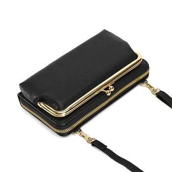 Kadın askılı çanta Bayanlar için PU Deri Debriyaj Telefonu Çanta İş kartlıklı cüzdan Crossbody Omuz Çantası