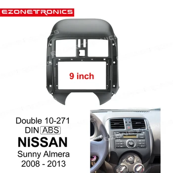 9 İnç Nissan Sunny Almera 2008-2013 İçin Araba Fasya Paneli Kitleri Ses Montaj Adaptörü Araba Radyo çerçeve Kablo Pano Aksesuarı
