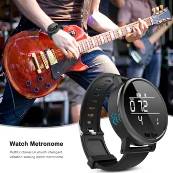 Taşınabilir akıllı saat Metronom titreşimli vücut Piyano Gitar Akorları Eğitmen Araçları