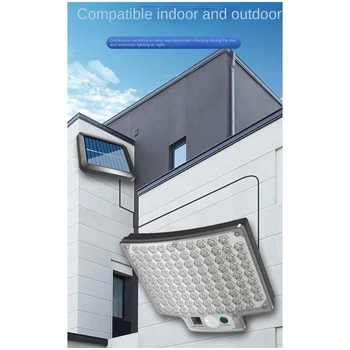 1 Takım açık hava bahçe dekorasyonu güneş ışığı Güneş Enerjili Spot emniyet lambası 136COB
