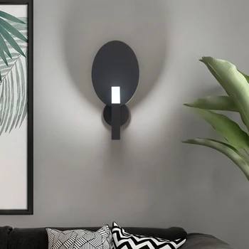 Modern basit demir sanat duvar lambası siyah altın yaratıcı oturma odası koridor Yatak Odası başucu LED duvar aplik aydınlatma armatürleri