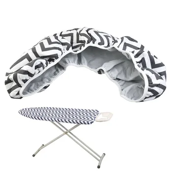Sıcaklığa dayanıklı Yıkanabilir ütü masası örtüsü Çizgili desen Elastik Kayış Koruyucu 150x50cm Pamuk Yeniden Kullanılabilir Dayanıklı