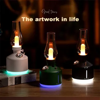 Yeni Retro Klasik Nemlendirici Zaman Püskürtücü gece lambası Masa Kablosuz Uzun Ömürlü Büyük Kapasiteli Lamba Püskürtücü Yaratıcı Hediye