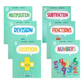 6 Kitap/Set Yapı Taşları Matematik Öğrenme Matematik Koleksiyonu Kitap Çocuk Komik Matematik Aydınlanma Kitapları