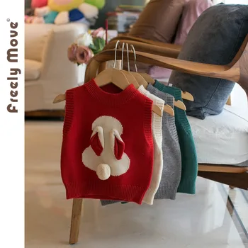 Serbestçe Hareket Çocuklar Yelek Ceketler Kızlar için Giyim Karikatür Örme Ceket 2023 Sonbahar Çocuk Kostümleri Bebek Çocuk Yelek Mont