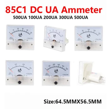 85C1 Ampermetre dc Analog Akım Ölçer Paneli Mekanik İşaretçi Tipi 50UA 100UA 200UA 300UA 400UA 500UA