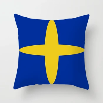 Özelleştirilebilir Mavi Geometrik Yastık İskandinav Basit minder örtüsü Ev Dekor Kanepe kaplamalı yastık Kapak Kare Yastık Kılıfı