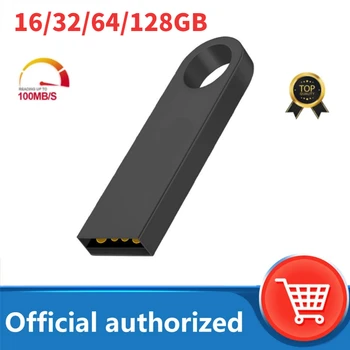 Memory Stick USB bellek Sürücüler 128gb PenDrive Su Geçirmez Yüksek Hızlı Metal Siyah Kalem sürücü 64gb USB bellek 32gb Depolama PC için