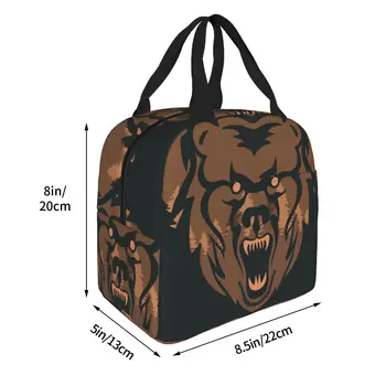 İllüstrasyon Kurt Öğle Yemeği Çantası Yalıtımlı Çok fonksiyonlu yemek taşıma çantası Çanta Kullanımlık Termal Soğutucu Çanta