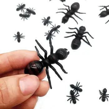 Sahte Karıncalar Simüle Prank Oyuncak Cadılar Bayramı Parti Malzemeleri İçin 50 ADET Simüle Karınca Gerçekçi Oyuncak