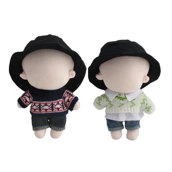 20cm oyuncak bebek giysileri Aksesuarları Fit Idol Peluş Bebek Giyim Kazak doldurulmuş oyuncak Kıyafet Kore Kpop EXO Süper Yıldız Bebek