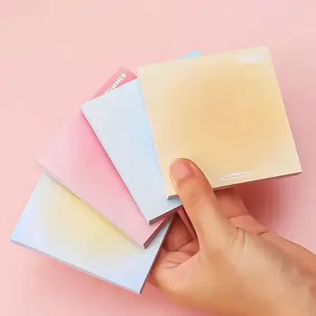 8 ADET Bloknot Yaz Günü Renk Degrade Post İt Notlar Notlar Kağıt El Hesabı Ofis Okul Malzemeleri Macaron Güzel