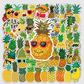50 Yaprak Yaratıcı DIY Ananas Çıkartmalar Karikatür Meyve Bavul Kask Buzdolabı Dizüstü Çıkartmalar çocuk Hediye Oyuncak