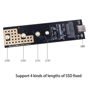 M. 2 SATA/NVME SSD USB 3.1 Tip C adaptör panosu M / B+M Anahtar Uyumlu RTL9210B Yonga Seti